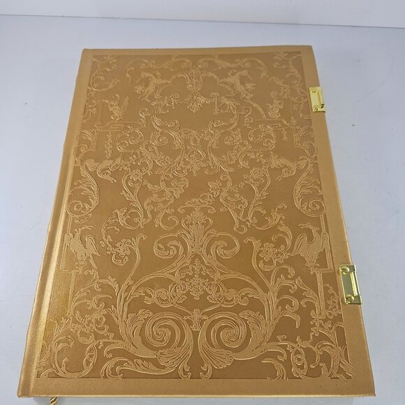 Disney Beauty & The Beast Live Action Movie Journal Gold Embossing FLAWS - Picture 5 of 11